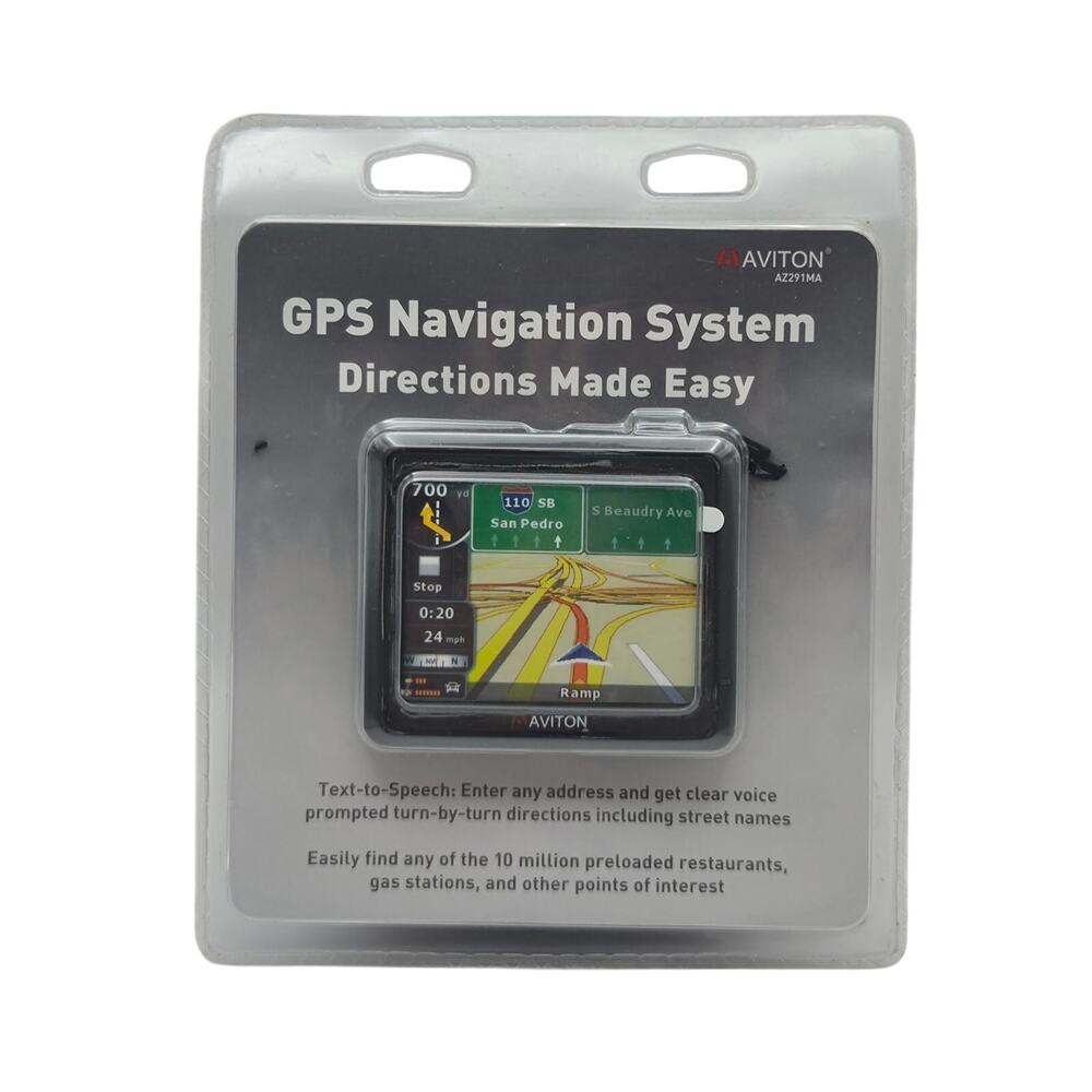 Aviton AZ291MA GPS Navigation System New Sealed Package Text-To-Speech